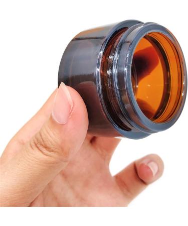 Bakiauli 6-Piece 50ml Amber Glass Cream Cans Empty Cosmetic Containers with Screw Cap for Creams & Lotions - Buy Online on SooperMarket.com