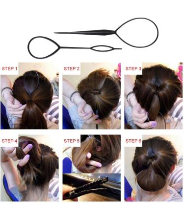 URAQT 26 Pcs Hair Styling Kit Set - Bun Maker, Braid Tool, Twist Accessories for DIY Hair Styles - Black Magic Hair Styling for Girls/Women - Buy Online on SooperMarket.com