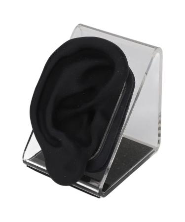 Silicone Ear Model Simulation Ear Model with Display Stand Soft Silicone Ear Mould for Practice Acupuncture Earring Display Ear Displays for Acupuncture