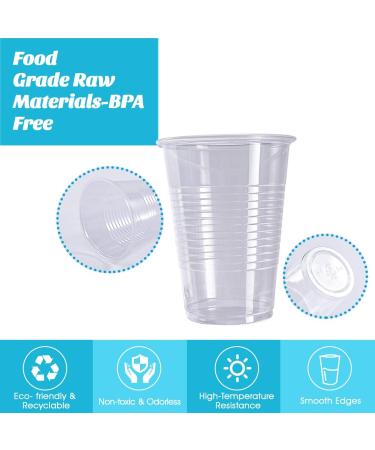 Turbo Bee 500Pack 9 OZ Clear Plastic Cups Cold Party Drinking Cups Transparent Plastic Cups Bulk Disposable Cups for Wedding Thanksgiving Christmas Party 500pack-9oz - Buy Online on SooperMarket.com