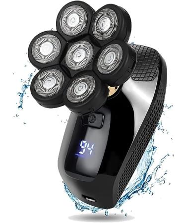 GeRRiT 7D Electric Razor for Men - Waterproof 5-in-1 Grooming Kit Cordless 7-Blade Rotary Shaver with LED Display - Buy Online on SooperMarket.com