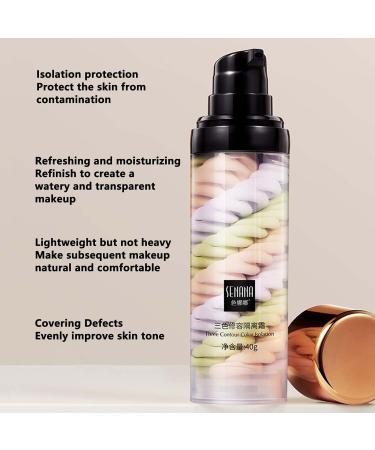 Step Color Corrector & Tricolor Isolation Cream - Face Makeup Primer Invisible Pore Moisturizer & Concealer Foundation | Teksome International Shipping - Buy Online on SooperMarket.com