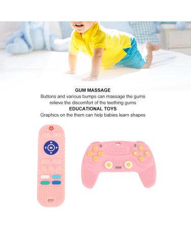 2er-Pack Silicone Baby Bite Rings - Educational Chew Sensory Toys in Pink for Teething & Play - Buy Online on SooperMarket.com