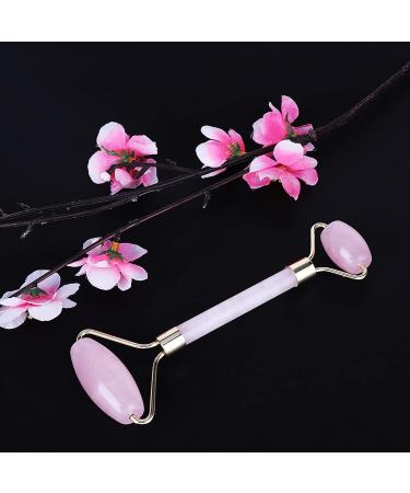 Buy Jade Roller & Rose Quartz Face Massage Roller - Slimming Beauty Tool for Glowing Skin - Buy Online on SooperMarket.com