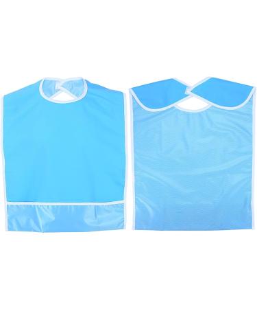 Adult Bibs Waterproof Adult Elder Mealtime Bib Clothes Clothing Protector Dining Aid a Perfect Item for the Adult and the Elder Who Lack Ability to Have Meal Reusable(Sky blue) - Buy Online on SooperMarket.com