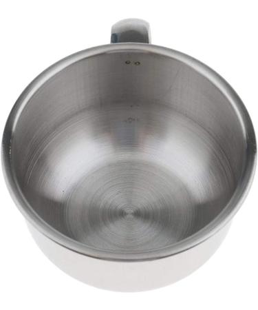 POFET 8cm Durable Stainless Steel Shaving Brush Mug Bowl - Premium Barber Beard Soap Dish for Men | International Shipping - Buy Online on SooperMarket.com