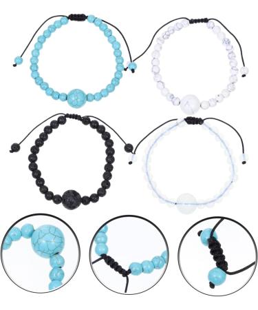 PLAFOPE Anti Motion Sickness Beaded Bracelet Set - Handmade Lava Bead Bracelets for Travel, Adjustable and Stylish - Buy Online on SooperMarket.com