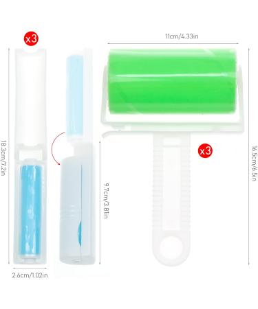 JJQHYC 6 pcs Lint Rollers Washable Reusable Sticky Lint Roller for Removing Fluff Cat Hair Dog Hair from Clothes - Buy Online on SooperMarket.com