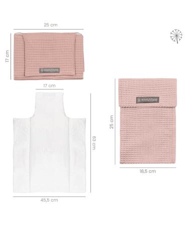 Mimuselina 2 Pack: Portable Baby Diaper Pad & Water-Repellent Diaper Bag - Foldable Dirt-Repellent Design in Waffle Pink for On-the-Go Parents - Buy Online on SooperMarket.com