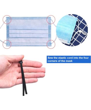 200PCS Adjustable Black & White Face Mask Elastic with Comfortable Ear Hanging Rope - Buy Online on SooperMarket.com