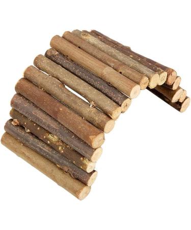 Duokon Hamster Accessories - Wooden Bridge & Curved Ladder for Hamsters Mice & Rats | Premium Small Pet Toys - Buy Online on SooperMarket.com