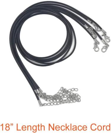Paxcoo 50Pcs 18 Black Waxed Necklace Cord - 18 Inches - Jewelry Making Supplies - Buy Online on SooperMarket.com