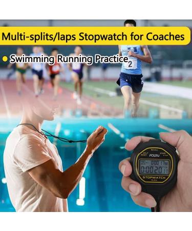 FCXJTU Waterproof Digital Stopwatch - 20 Rounds Memory Silent Large Display for Sports & Swimming Training - Buy Online on SooperMarket.com