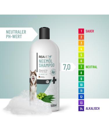 Reavet Dog Shampoo for Itching - Neem Oil Formula for Mites Fleas Ticks | Suitable for All Breeds & Puppies - Pleasant Fragrance 500ml - Buy Online on SooperMarket.com
