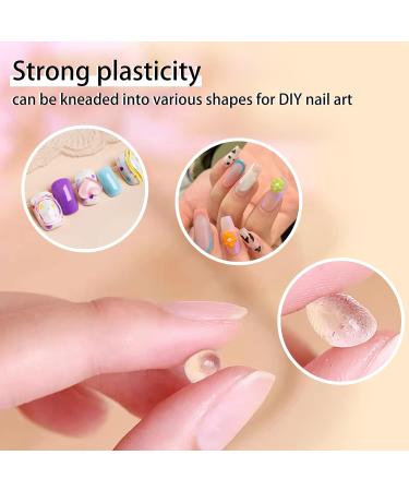 Lofuanna 15g Solid Gel Glue for Nail Tips | Nail Art Rhinestone Adhesive | Press on Nails UV/LED | 3D Sculpture Gel Mold | DIY Nail Design Kit (2Pcs) - Buy Online on SooperMarket.com