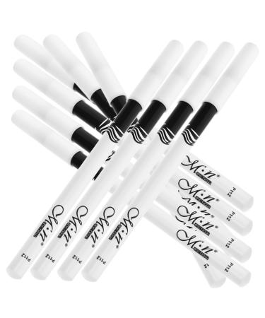 Gogogmee 40 Pcs Lying Silkworm Eyeliner White Makeup Pencil Make up Eyeliner Pen Makeup Eyeliner Wooden Pole