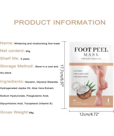 Foot Mask - 3 Pairs Peeling & Moisturizing Socks for Dry Cracked Feet - Foot Spa Treatment for Men & Women - Buy Online on SooperMarket.com