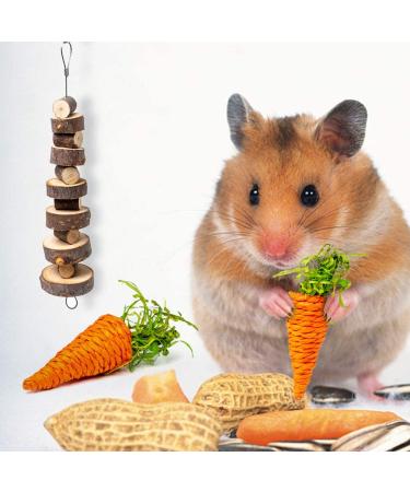 Sofier Natural Wooden Hamster Chew Toys Set - Ideal for Syrian Hamster, Rats, Guinea Pigs, and More! - Buy Online on SooperMarket.com