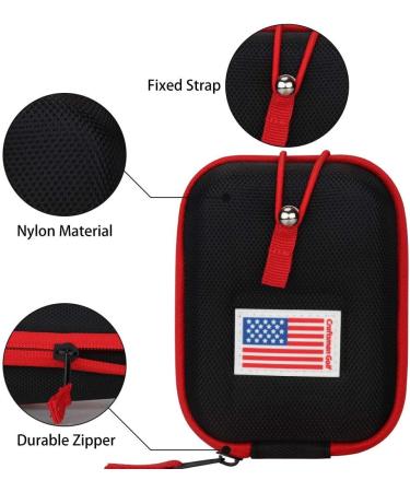 USA Flag Hard Shell Rangefinder Case for Tectectec, Callaway - Customizable with Your Name - Black with Red Edge | Craftsmangolf.com - Buy Online on SooperMarket.com