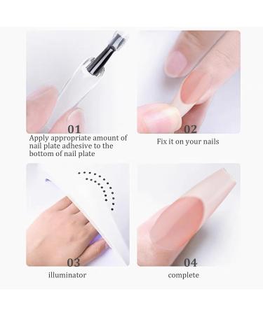 Press On Nails 10 Sheets Color Long Press On Nails With White Edge 12 Size Full Cover Stick On Nails Simple Style False Nails For Women Girls Nail Art Style3 - Buy Online on SooperMarket.com