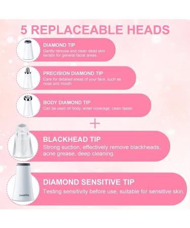 YBLNTEK Professional Diamond Microdermabrasion Machine for Face and Body - Acne Treatment with 5 Tips and 100pcs Filters - Buy Online on SooperMarket.com