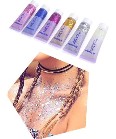 Turelifes Chunky Glitter Gel - Festival Glitter Body Gel for Face, Hair & Nails - 50ml Sparkling Purple - Easy to Apply & Remove - Buy Online on SooperMarket.com