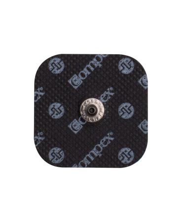 Compex Easy Snap Electrodes 2in x 2in for Edge Performance Sport Elite Muscle Stimulators - 1 Pack (4 Electrodes) Blue 4 Count (Pack of 1)