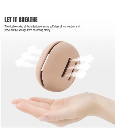 FERYES Makeup Sponge Holder - Shatterproof Silicone Case for Beauty Blender - Khaki - Buy Online on SooperMarket.com