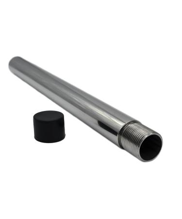 MARINE CITY 304 Grade Stainless Steel Heavy Duty 12 Inches Length Antenna Base Mount Extension Mast with Features Standard 1"-14 Threads for Marines Boats Yachts (Pack of 1)