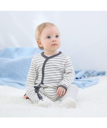 MAMIMAKA Baby Rompers Pajamas Cotton Jumpsuit Set - 3-6 Months (Three Pieces) - Buy Online on SooperMarket.com