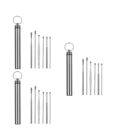 Healeved 3 Sets Ear Ear Wax Remover Ear Pick Tools Ear Cleansing Tool Set Pick Portable Earwax