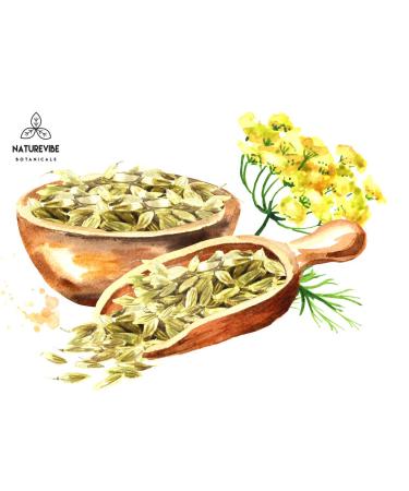Naturevibe Botanicals Organic Fennel Seeds 1lb - Gluten Free, Non-GMO, Adds Flavor | For Healthy Snacks - Buy Online on SooperMarket.com