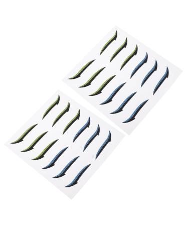 Angoily 12 Pairs Glitter Eyeliner Green Eyeliner Pencil Invisible Eye Eyeliner Decal Double Miss