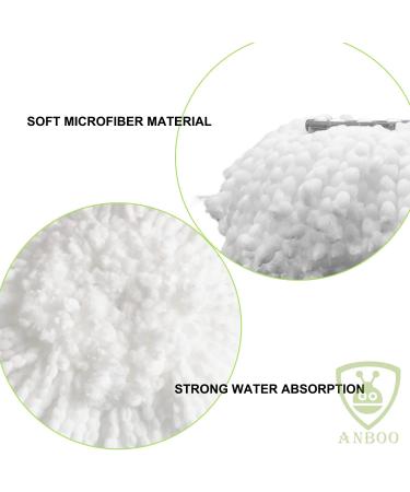 Microfiber Mop Head Refills - Easy Cleaning Spin Mop Replacement Head (4 Pack) - White 4pcs - Buy Online on SooperMarket.com