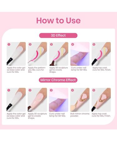 MIZHSE 5D Sculpture Gel for Nails - Clear Molding & Carving Gel | 15ml Gel for Nail Art & DIY Manicure Decorations - Buy Online on SooperMarket.com