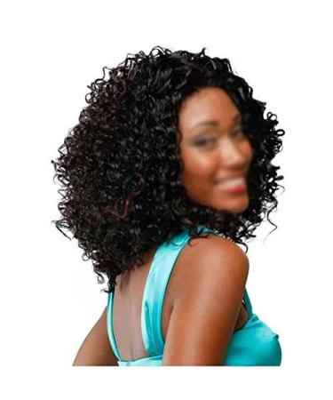 BGHJUE Brazilian Virgin Hair Short Bob Curly Lace Front Wigs for Black Women - 30cm Black & Light Brown - Buy Online on SooperMarket.com