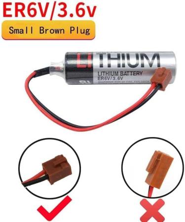 Buy Pack of 20 ER6VCT Batteries - 3.6V 2000mAh PLC Battery for Robots - Non-Rechargeable with Small Brown Plug - International Shipping Available - Buy Online on SooperMarket.com