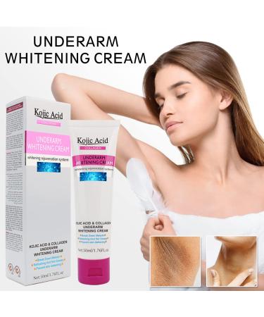 Kojic Acid Skin Whitening Cream for Intimate Areas | Dark Spot Corrector & Bleaching Cream for Body Underarms Knees Elbows | 1.7oz Collagen Milk Formula - Buy Online on SooperMarket.com