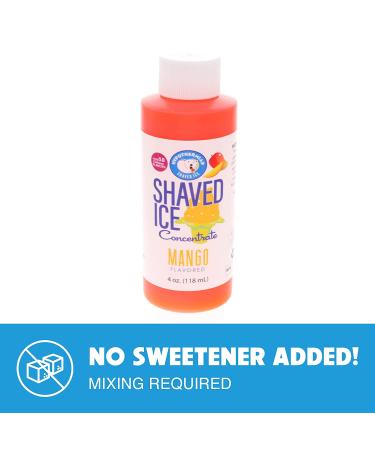 Mango Shaved Ice & Snow Cone Flavor Concentrate - 4 fl oz (Makes 1 Gallon Syrup) - Buy Online on SooperMarket.com