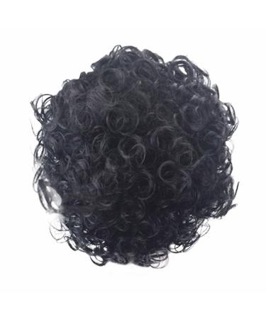Spin for Hair African Short Curly Hair Women's Fashion European And American Puffy Black Small Curly Wig Set Perfect 7 Natural Curly One Size Black