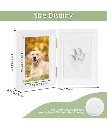 SlowTon Pet Pawprint Keepsake Kit | Personalized Clay Imprint Picture Frame | Ideal Gift for Dog Lovers - Buy Online on SooperMarket.com