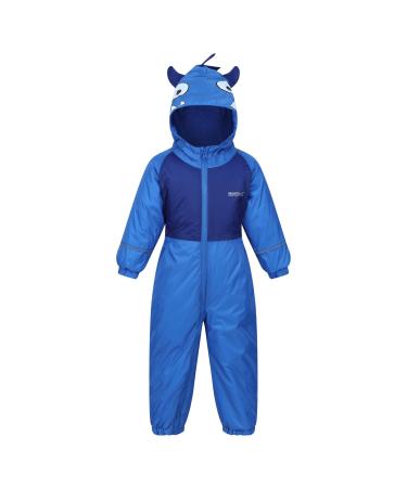 Regatta Children's Mudplay Iii Waterproof and Breathable Insulated Animal All-in-one Suit 2-3 Years StrBl or NwRyMo