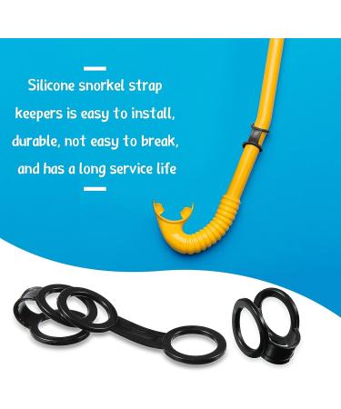 Dive Snorkel Clip Set - 16 Pcs Universal Plastic Silicone Keeper for Snorkel Mask - Black Attachment Gear Spare Part for Snorkeling and Diving - Buy Online on SooperMarket.com