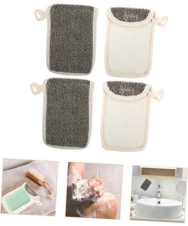 Baluue 16 Pcs Black Linen Soap Bag Foaming Soap Shower Foaming Bag Soap Pouch Cotton Soap Bags Flax - Buy Online on SooperMarket.com