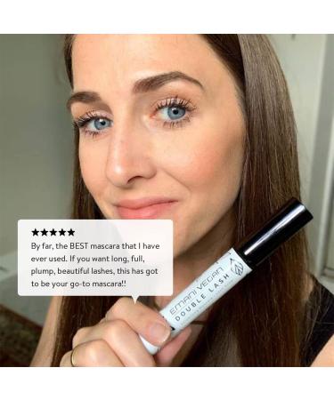 Emani Double Lash Organic Volumizing Mascara + Growth Serum - Smudge-Free & Vegan Formula for Sensitive Eyes - Paraben-Free & Cruelty-Free - 0.23 Fl Oz Granite - Buy Online on SooperMarket.com
