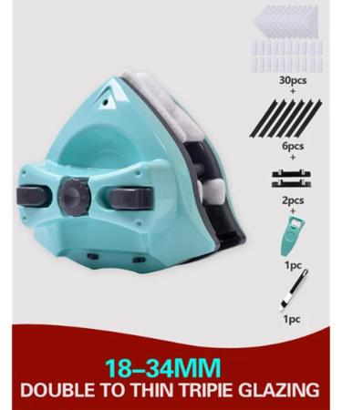 18-34mm Magnetic Window Cleaner Hand Adjustable Double Thin Triple Glass Wiper Washer Home Household Cleaning Tools 453.59 g (Pack of 1) B - Buy Online on SooperMarket.com
