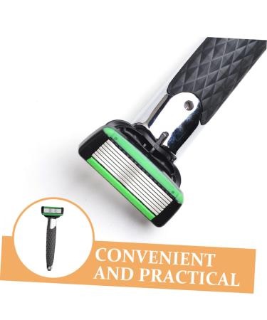 Professional Stainless Steel Men's Safety Razor Set - Short Handled Butterfly Open Beard & Eyebrow Trimmer for Precision Grooming - Buy Online on SooperMarket.com