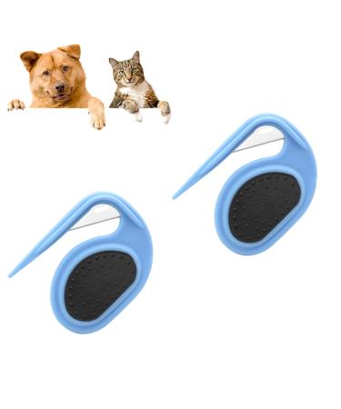 PET Knotting Comb 2024 NEW Filzing knife cat Cat Hair Knot 3-in-1 multifunctional function hair removal comb for removal of matted and loose hair (2PCS-B)