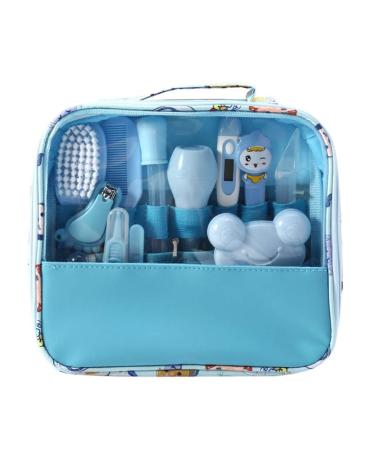 ZELINYE Baby Grooming Kit Set - 13PCS Manicure, Nail Clippers, Hairbrush Tools for Newborns & Infants (Blue) - Buy Online on SooperMarket.com