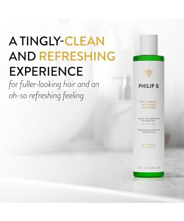 PHILIP B. Peppermint Avocado Shampoo & Conditioner Set - Volumizing & Clarifying Invigorating Peppermint Oil for Tingly Scalp | 7.4oz & 2oz - International Shipping Available - Buy Online on SooperMarket.com